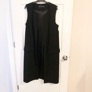Zara Woman long Black vest - size S